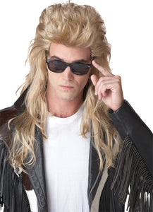 80'S Rock Mullet Blonde Wig Adult Men - Bargains Delivered