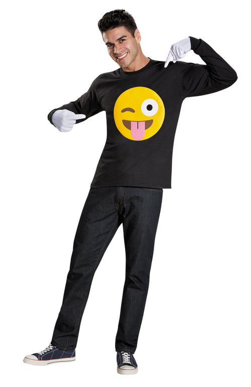Mens Tongue Emoji Costume Kit
