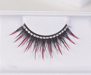 EYELASHES BLK WITH RED RHINEST