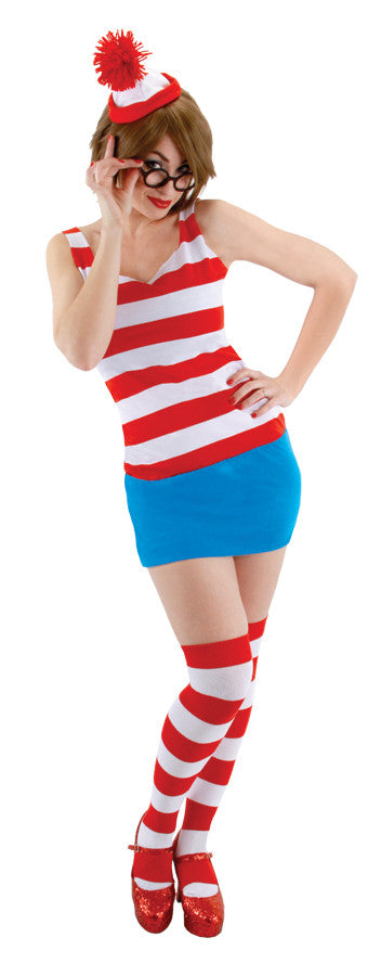 Womens Where's Waldo Dress Plus Size Costume - Large/XL