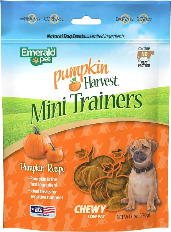 Emerald Pet Pumpkin Harvest Mini Trainers Chewy Dog Treats