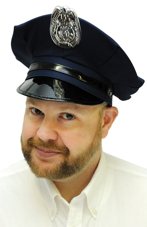 Kids Blue Police Hat with Badge