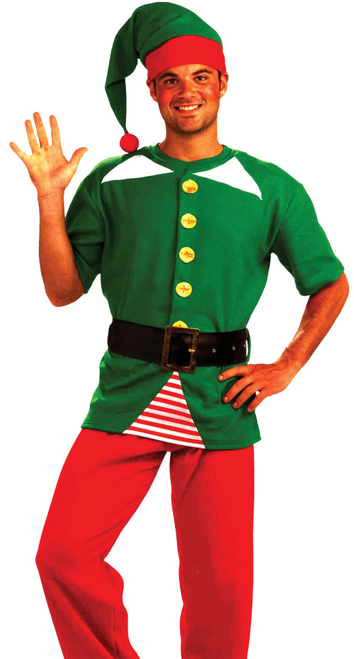 Mens Jolly Elf Costume Kit