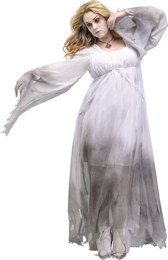 Womens Plus Size Gothic Ghost Costume - XXL | Halloween Decoration