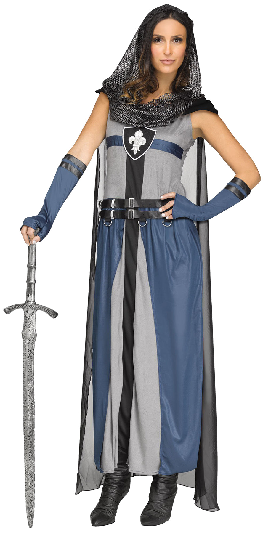 Womens Lady Lionheart Knight Costume Sm/Md 2-8