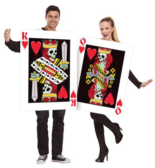 Unisex | Adults King and Queen of Hearts Couples Costumes