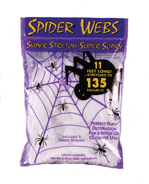 11' Stretchy White Spider Web Decoration | Halloween Decoration