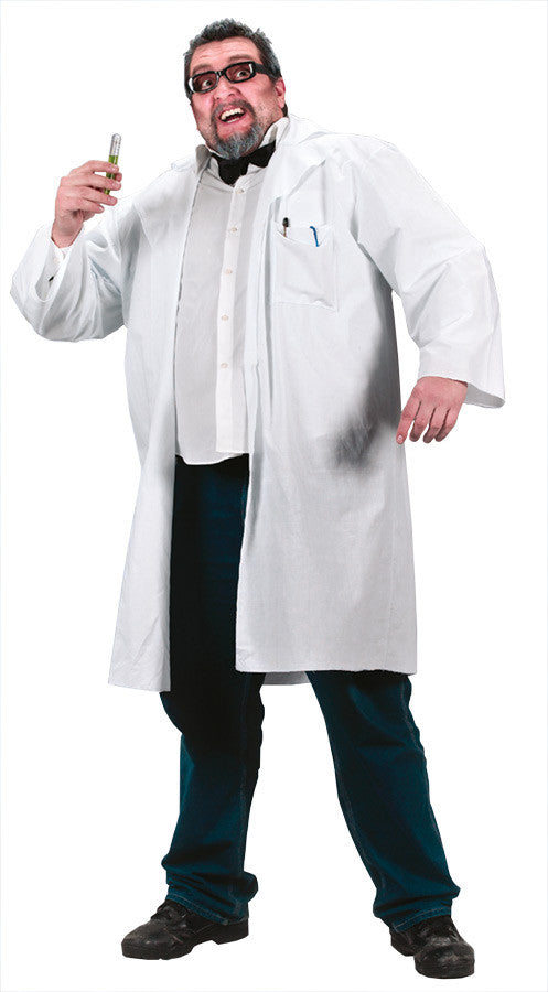 Mens Plus Size Lab Coat Costume