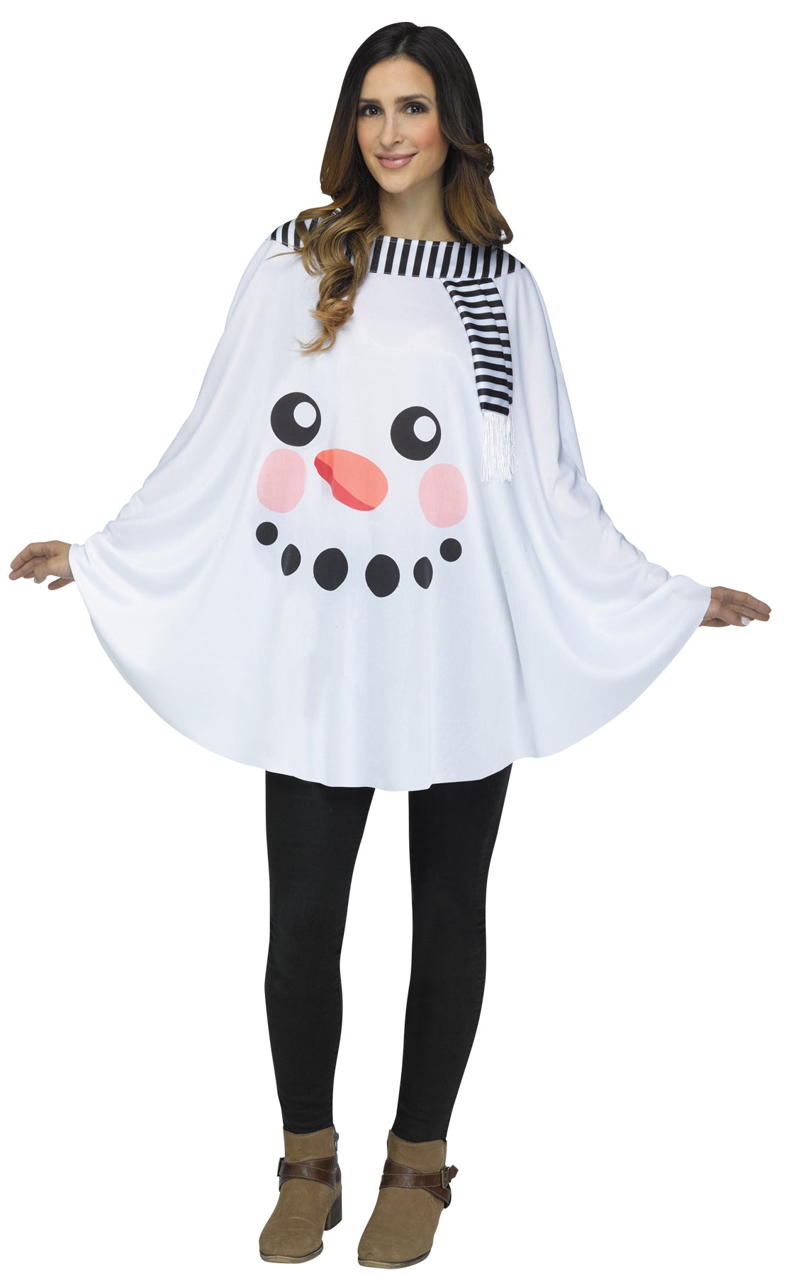 Womens Snowman Poncho