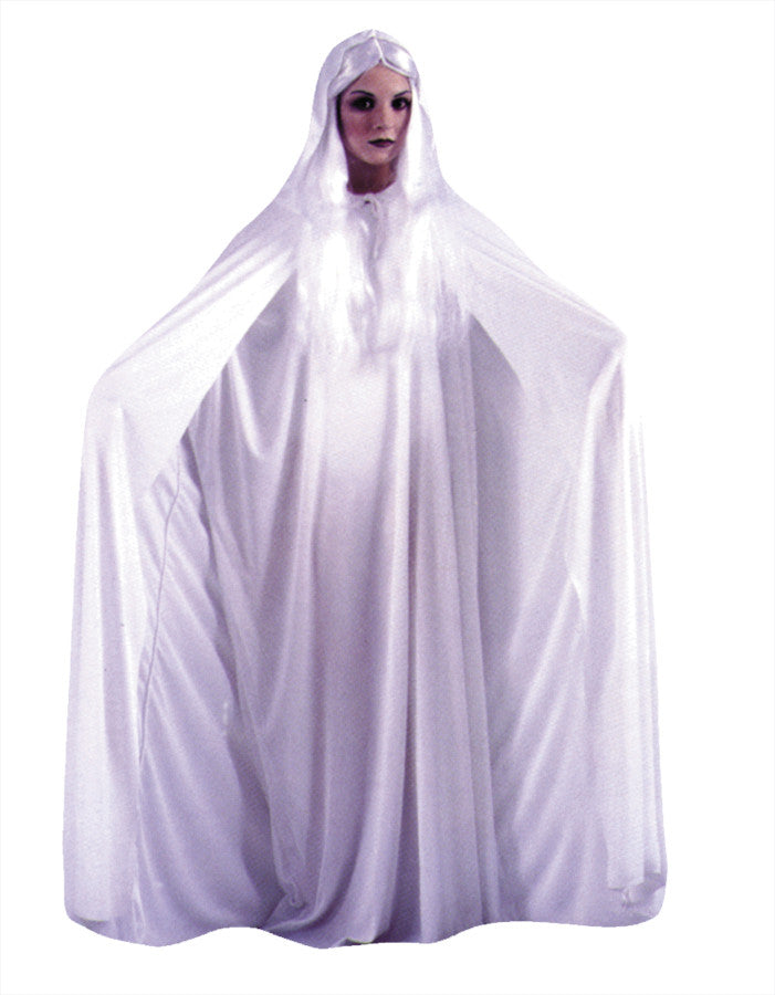 White Cape Hooded Halloween Costume for Adults