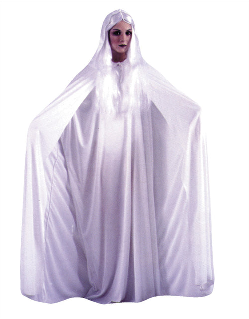 White Cape Hooded Halloween Costume for Adults