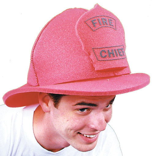 Adults Red Foam Fire Chief Hat