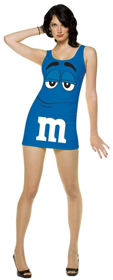 Womens Blue M&M’s Tank Dress Costume