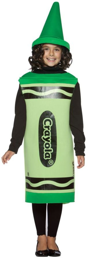 Boys | Kid's Green Crayola Crayon Costume - Medium