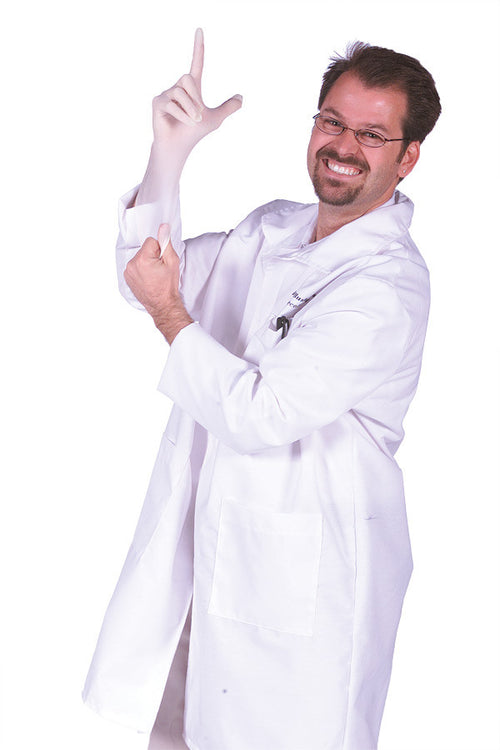 Mens Lab Coat Harry Fingerman Costume