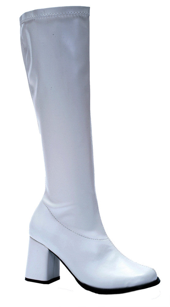 Womens White Go Go Boots - Size 9