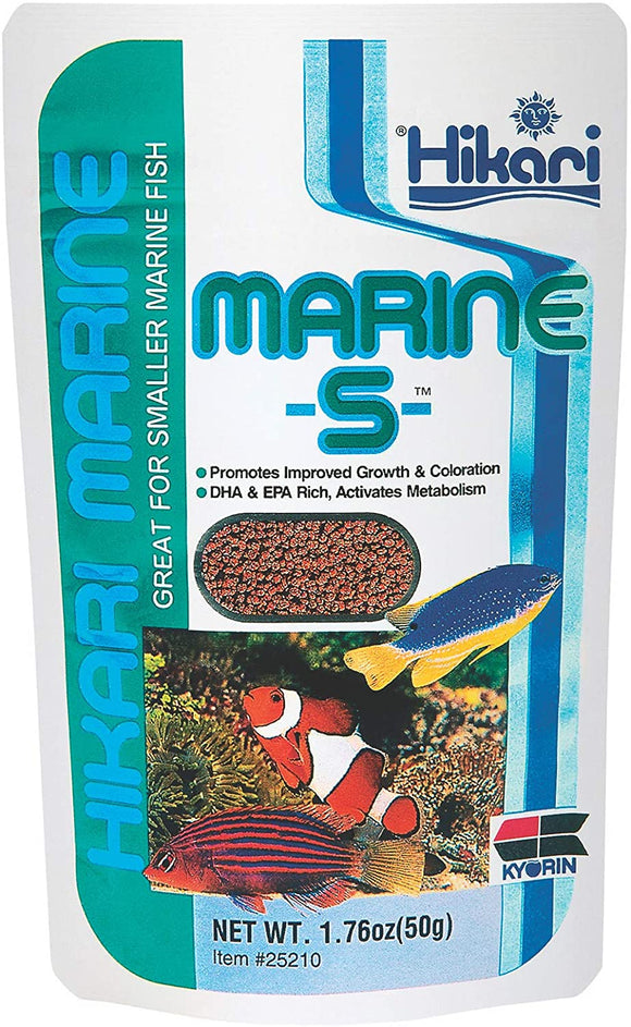 Hikari Marine S Fish Food Improves Groth and Coloration DHA and EPA Rich for Smaller Marine Fish