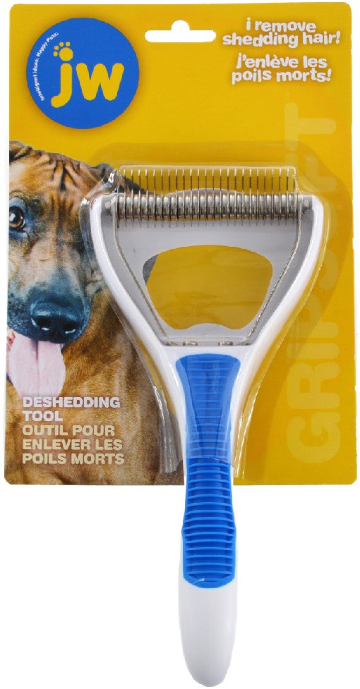 JW Pet Deshedding Tool for Dogs with Stainless Steel Blades