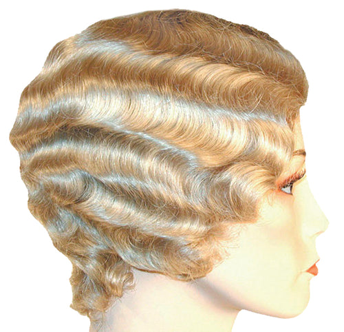 Womens Short Fingerwave Wig | Champagne Blonde