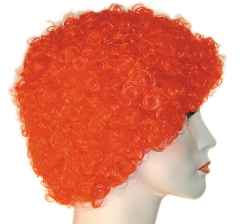 Short Curly Clown Wig | Orange