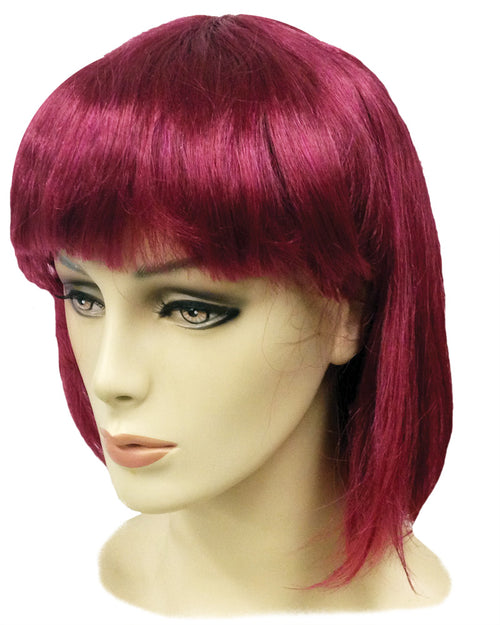 Womens Bargain China Doll Wig | Burgundy