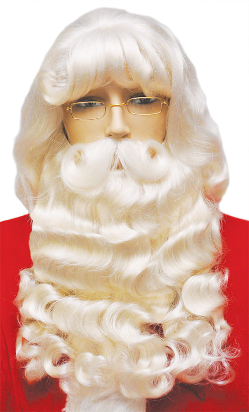 Supreme Santa Wig And Beard Set with Separate Mustache