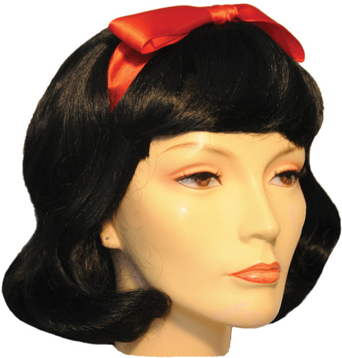 Womens Black Snow White Wig
