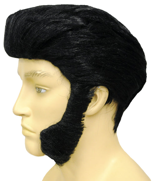 Adults Black Wolf Spike Wig
