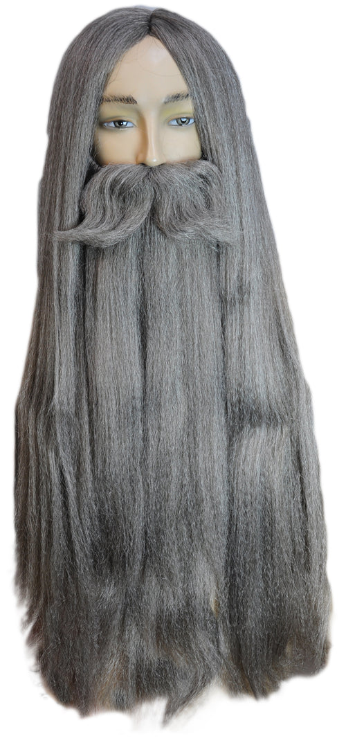 Wizard Wig & Beard Set | Gray