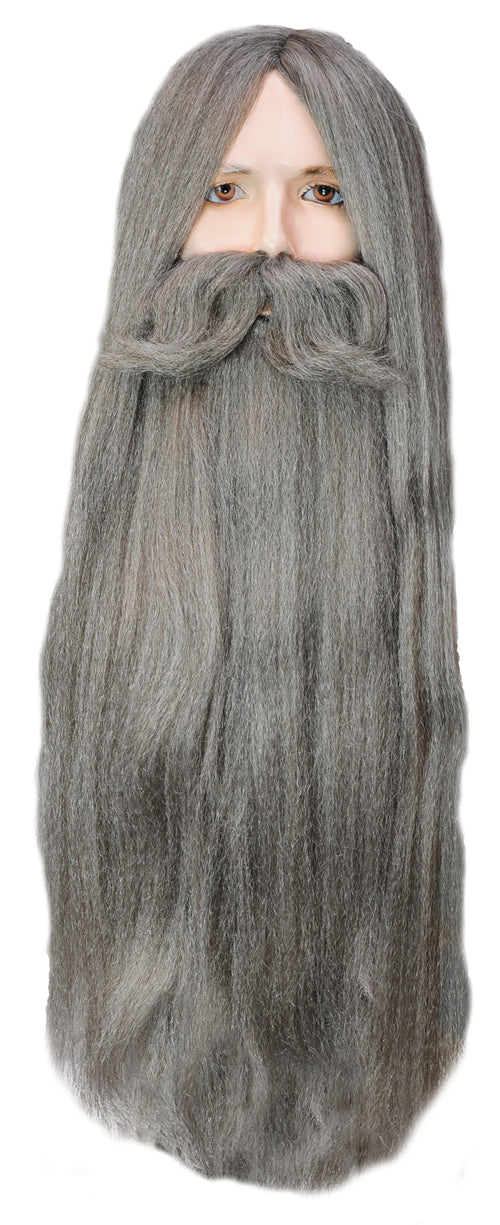 Wizard Wig & Beard Set | Gray-Light