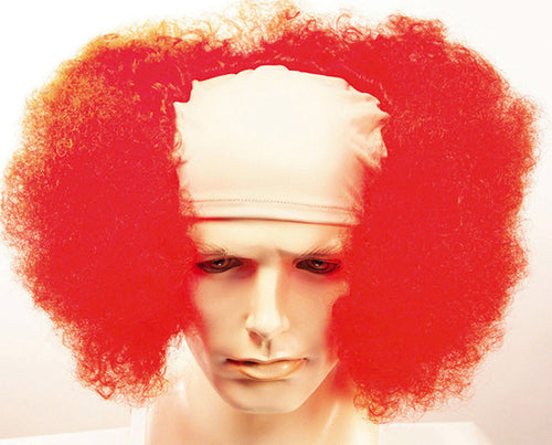 Adults Red Bald Curly Clown Wig