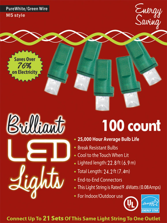 HOLIDAY LIGHTS 100L M5 PURE WT