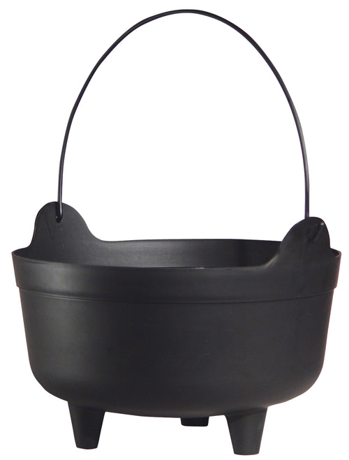 9.5" Black Plastic Dutch Kettle Decoration | Halloween Decoration