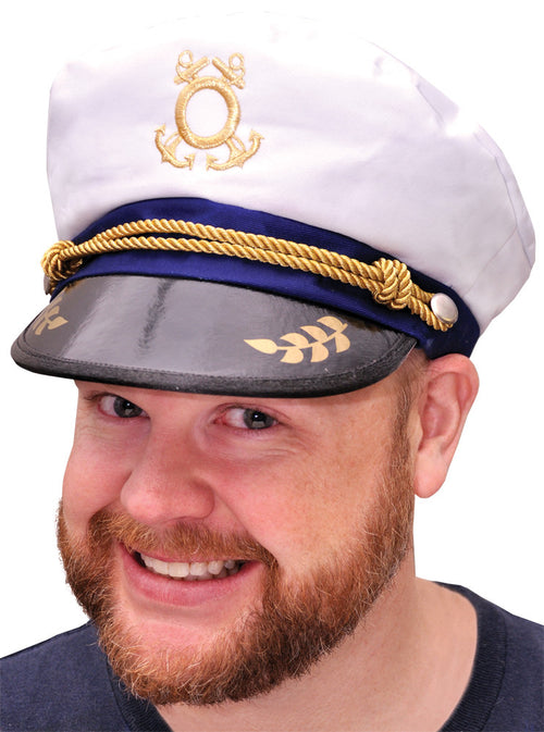 Adults White Captain Hat