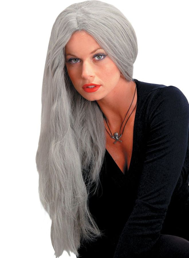 24" Adults Gray Straight Wig