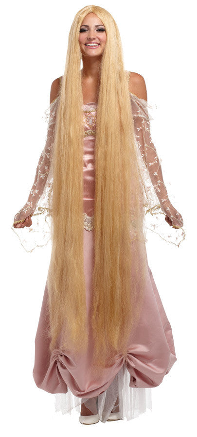 Adults Blonde Straight Extra Long Wig