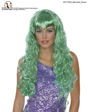 Adults Green Mermaid Wig