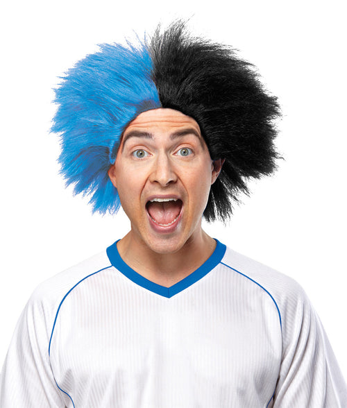 Sports Fun 2-Tone Wig | Blue-Midnight