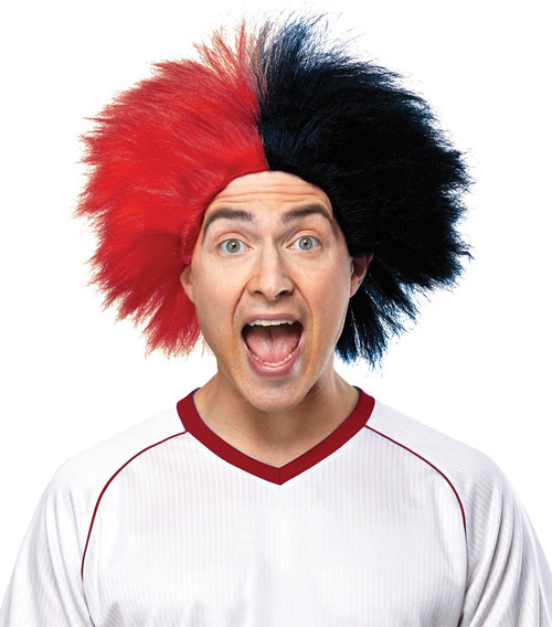 Sports Fun 2-Tone Wig | Red/Black