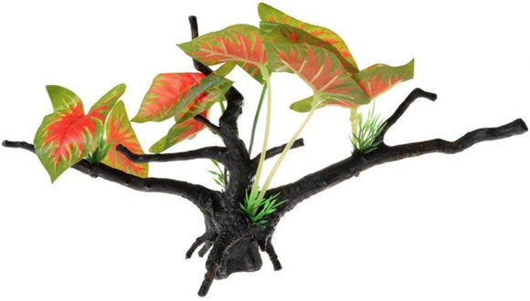 Penn Plax Driftwood Plant Green and Red Wide