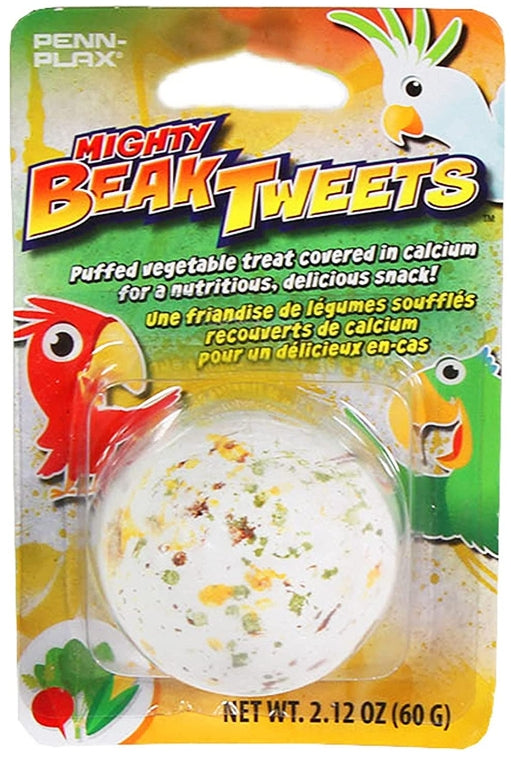 Penn Plax Mighty Beak Tweets Puffed Vegetable Bird Treat