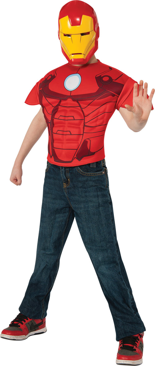 Boys Iron Man Top Costume
