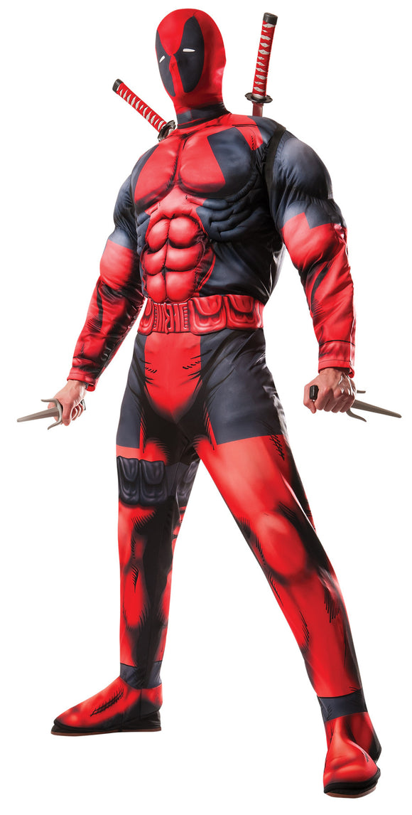 Deadpool Muscle Adult Men's Costume - Extra Large up to 6 feet 2 inches, 300 pounds