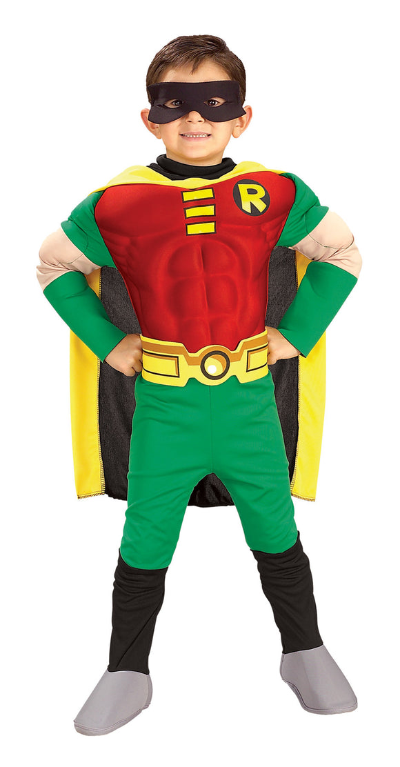 Robin Deluxe Muscle Chest Jumpsuit Child Boy's Costume - Toddler 2T-4T