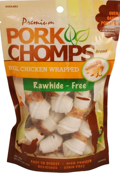 Pork Chomps Real Chicken Wrapped Knotz Mini