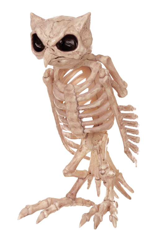 13.5" Owl Skeleton Decoration | Halloween Decoration