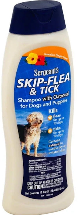 Sergeants Skip-Flea Flea and Tick Shampoo for Dogs Hawaiian Ginger Scent