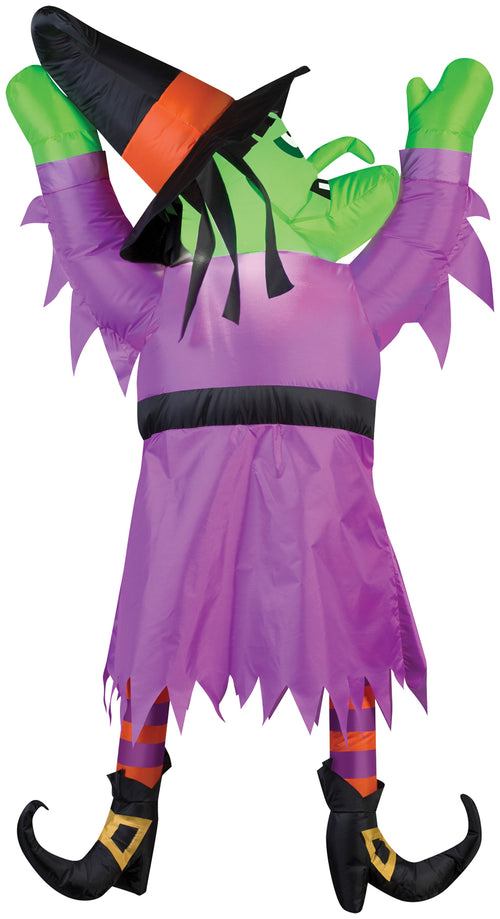 60" Blow Up Inflatable Hanging Witch Outdoor Halloween Yard Decoration