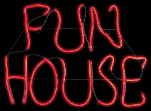Light Glow Fun House Sign | Halloween Decoration