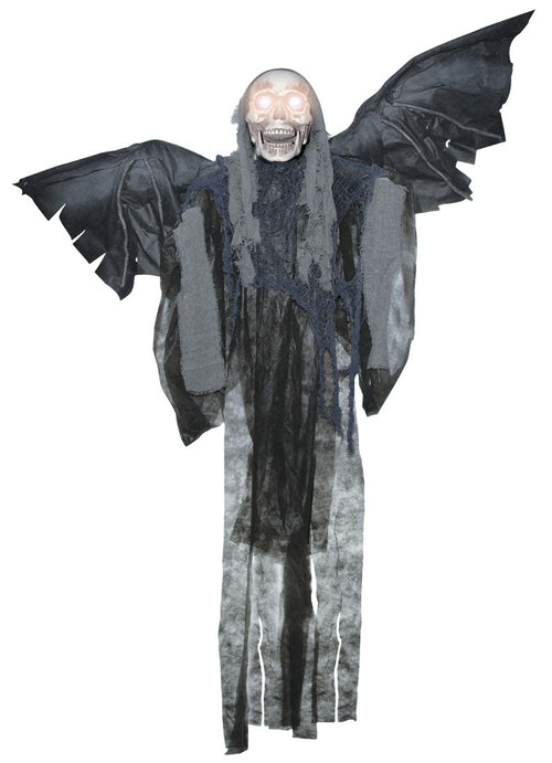 60" Hanging Talking Winged Reaper Prop | Halloween Decoration